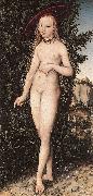 CRANACH, Lucas the Elder Venus Standing in a Landscape  fdg oil painting reproduction